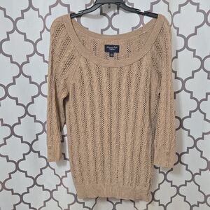 American Eagle Outfitters Women's Tan Knit Sweater